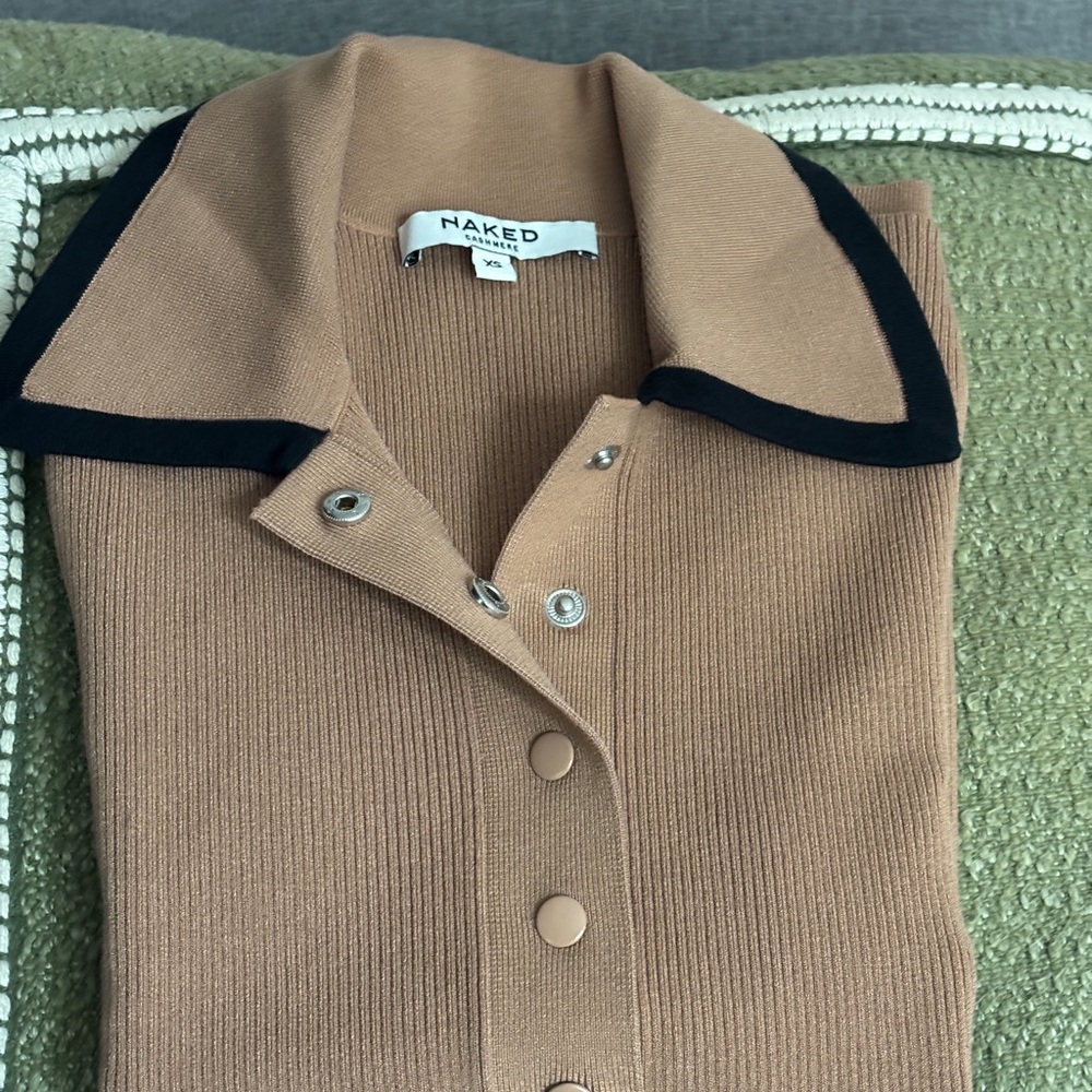 NWOT NakedCashmere Austria Ribbed Polo XS